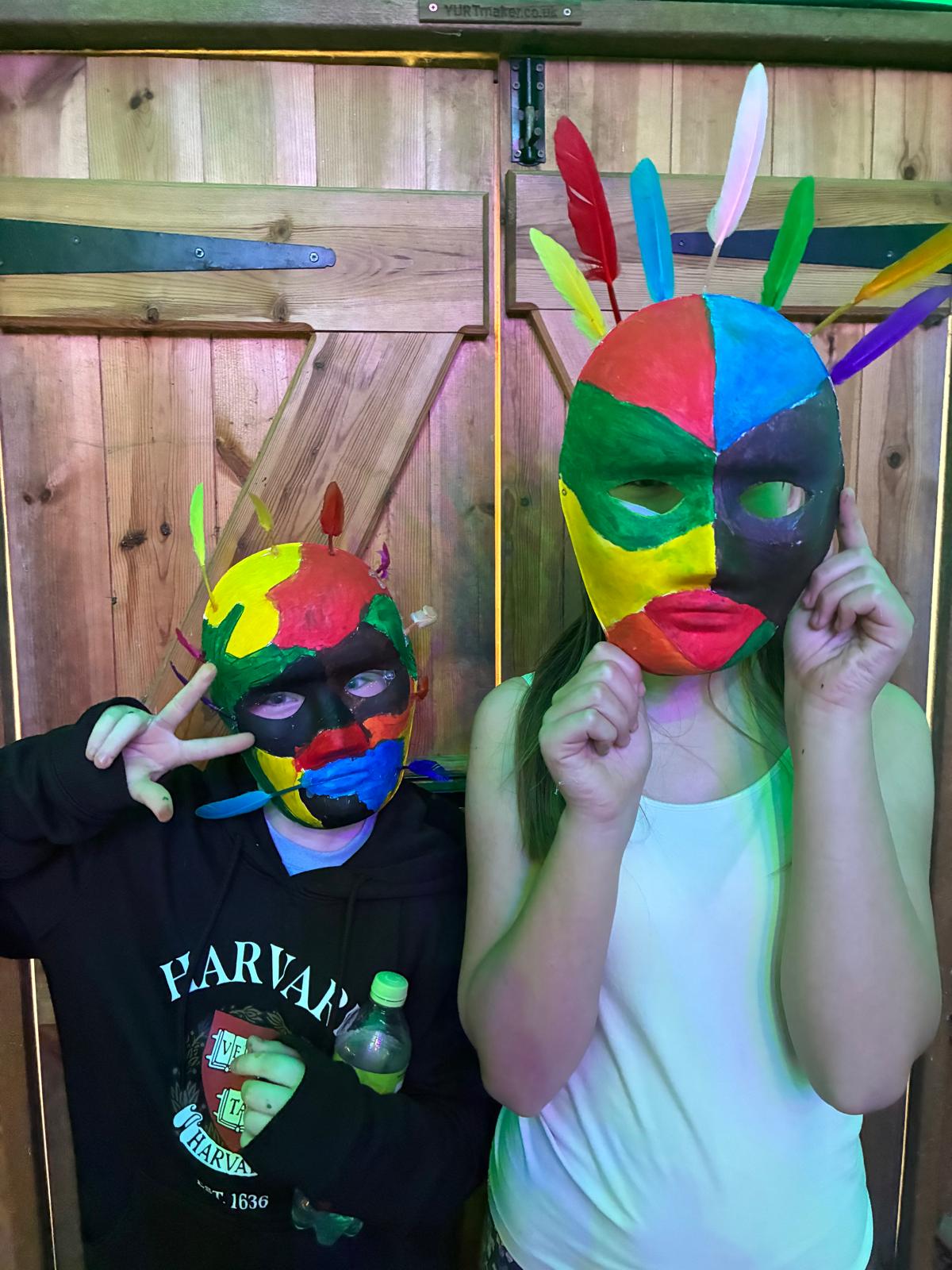 Amazon mask painting at Amazona Zoo